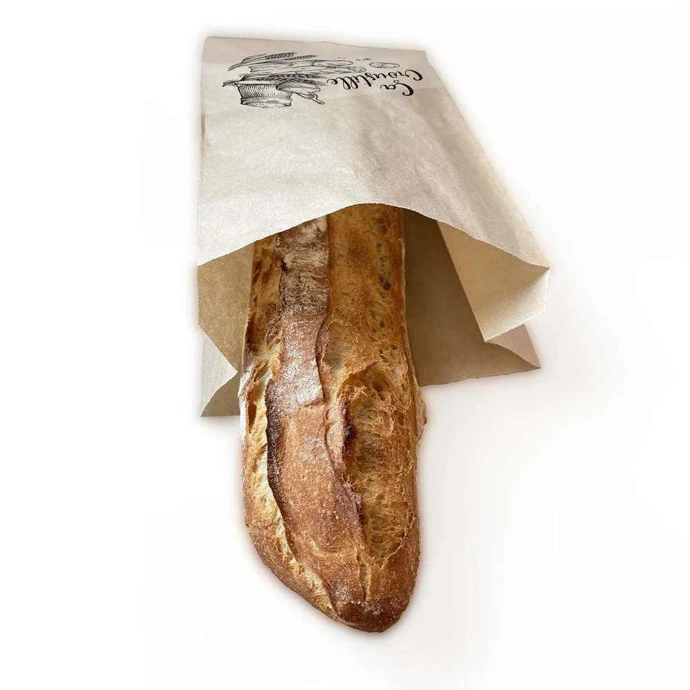 BROOD EN BANKETZAK BEDRUKT CA CROUSTILLE 140/35+35X270MM  PER 1000