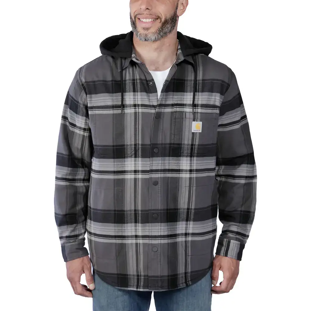Carhartt Flannel Sherpa-Lined Shirt JAC Zwart Maat L