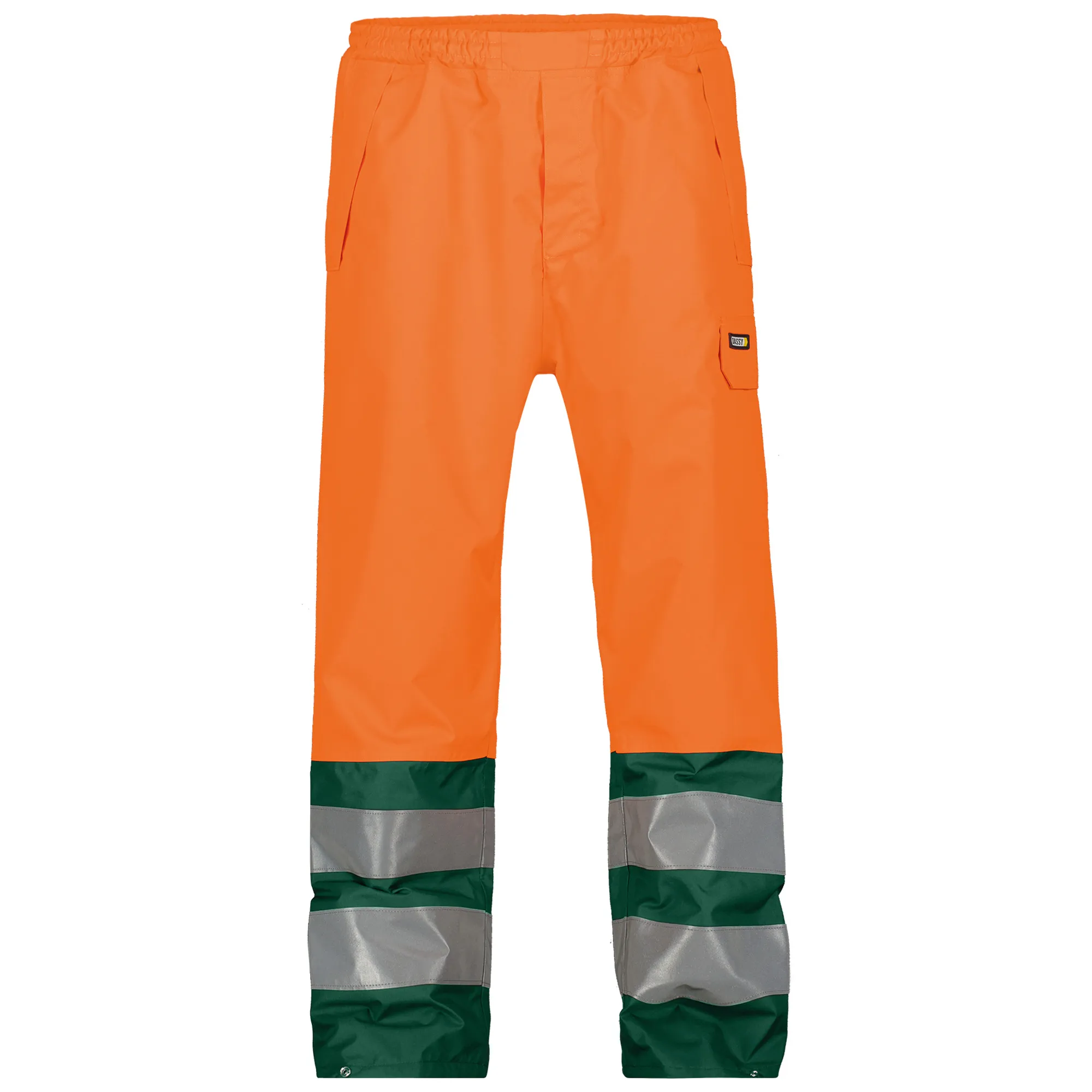 DASSY Sola Reflecterende regenbroek Oranje/Groen