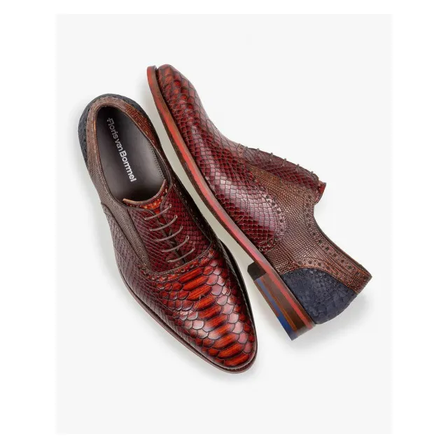 FLORIS VAN BOMMEL SFM302382401 GEKLEDE SCHOENEN COGNAC