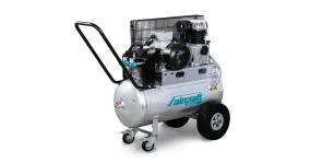 Mobiele compressor riemaandrijving met olie verzinkte ketel 50 L 3 kW / 4 PK  10 Bar 510 l/min 400V Aircraft
