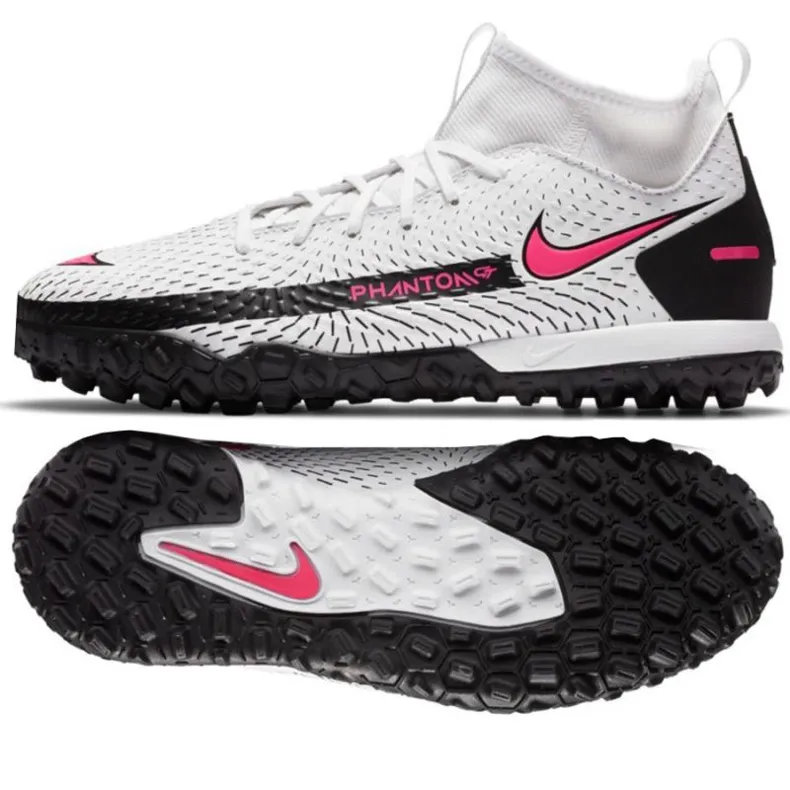 NIKE PHANTOM GT ACADEMY DF TF JR CW6695160 VOETBALSCHOEN VEELKLEURIG WIT