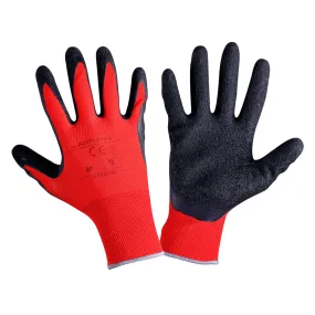 Werkhandschoenen met latexcoating, zwart-rood, 12 paar, 8 Lahti Pro L211208W