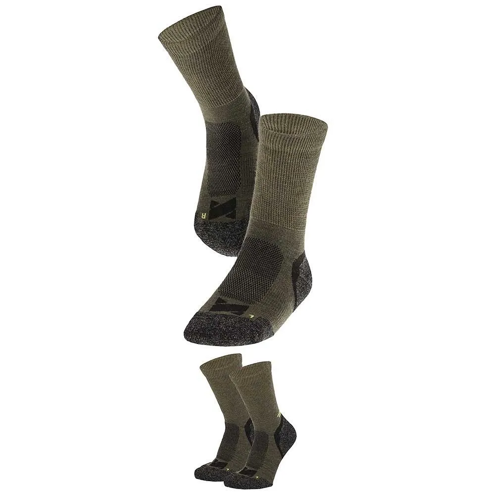 XTREME HIKING SOKKEN WOL 6PACK MULTI GREEN    