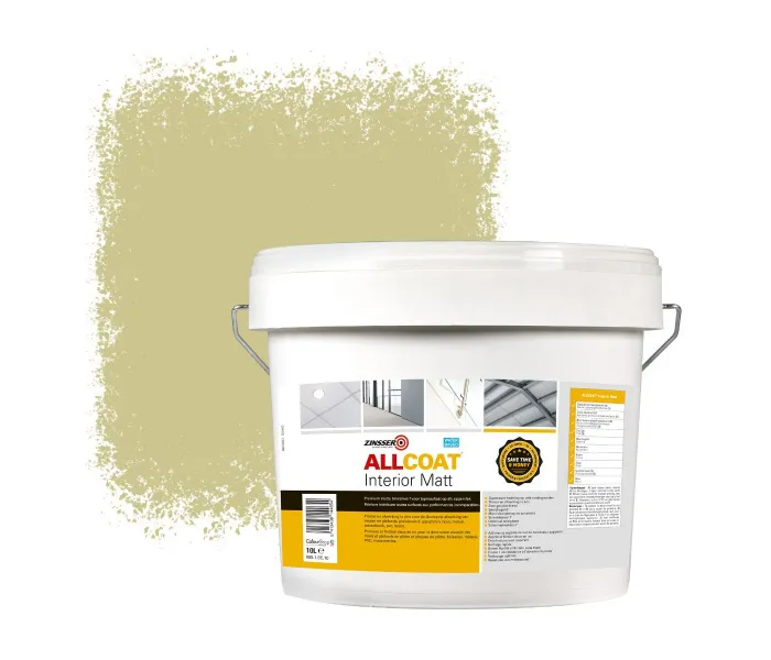 ZINSSER ALLCOAT INTERIOR MUURVERF RAL 1000 GROENBEIGE  10 LITER