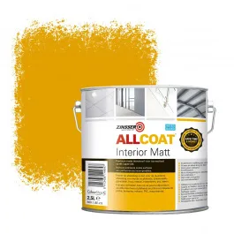 ZINSSER ALLCOAT INTERIOR MUURVERF RAL 1006 MAISGEEL  2,5 LITER