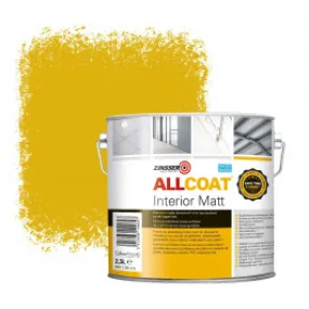 Zinsser Allcoat Interior Muurverf RAL 1032 Bremgeel - 2,5 liter