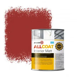 ZINSSER ALLCOAT INTERIOR MUURVERF RAL 3013 TOMATENROOD  1 LITER