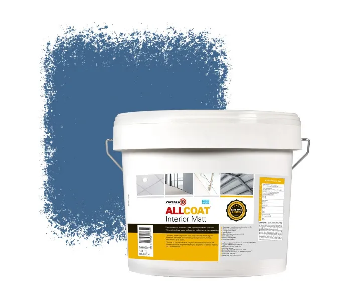 ZINSSER ALLCOAT INTERIOR MUURVERF RAL 5007 BRILJANTBLAUW  10 LITER