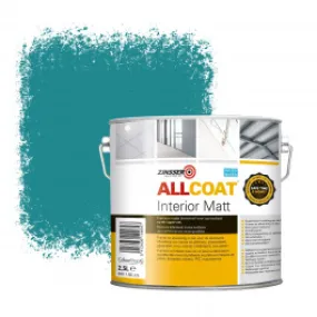 Zinsser Allcoat Interior Muurverf RAL 5018 Turkooisblauw - 2,5 liter