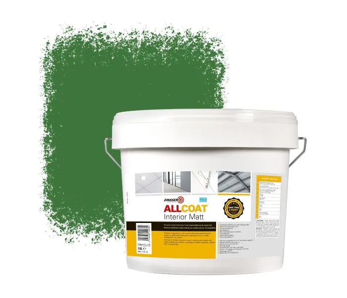 ZINSSER ALLCOAT INTERIOR MUURVERF RAL 6010 GRASGROEN  10 LITER