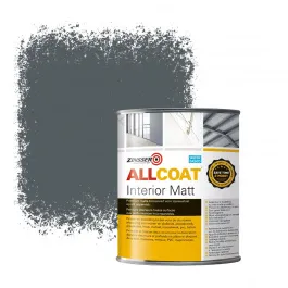 ZINSSER ALLCOAT INTERIOR MUURVERF RAL 7011 IJZERGRIJS  1 LITER