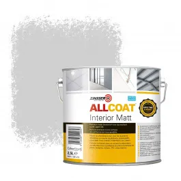 ZINSSER ALLCOAT INTERIOR MUURVERF RAL 7047 TELEGRIJS 4  2,5 LITER