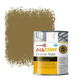 ZINSSER ALLCOAT INTERIOR MUURVERF RAL 8000 GROENBRUIN  1 LITER